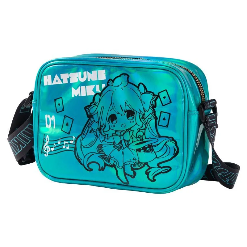 

Hatsune Miku Fine Flash Shoulder Crossbody Bag Anime Peripheral Two-dimensional Large Capacity Portable Versatile Suspender Bag