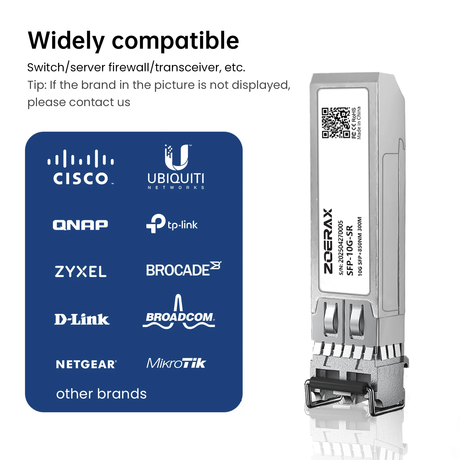Natalink 10G SFP+ SR Ethernet Transceiver LC 850nm Multimode Duplex Optical Module Cisco, Ubiquiti,Netgear,Fortinet, Mikrotik