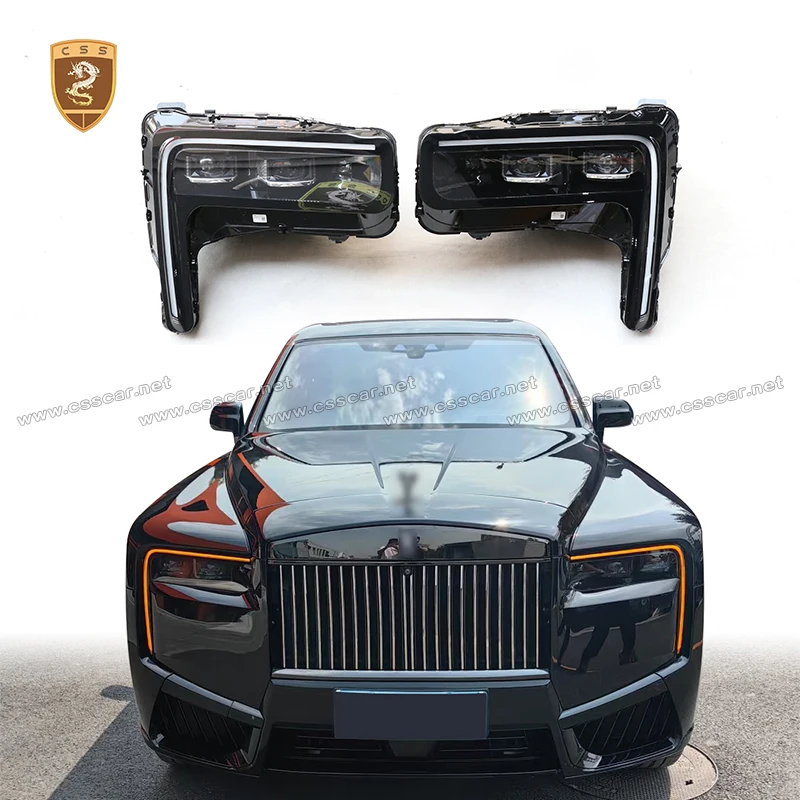 A Pair Car Front Bumper Headlamp For Rolls-Royce Cullinan Auto Turn Signal Daytime Running Lights Replacement Kits