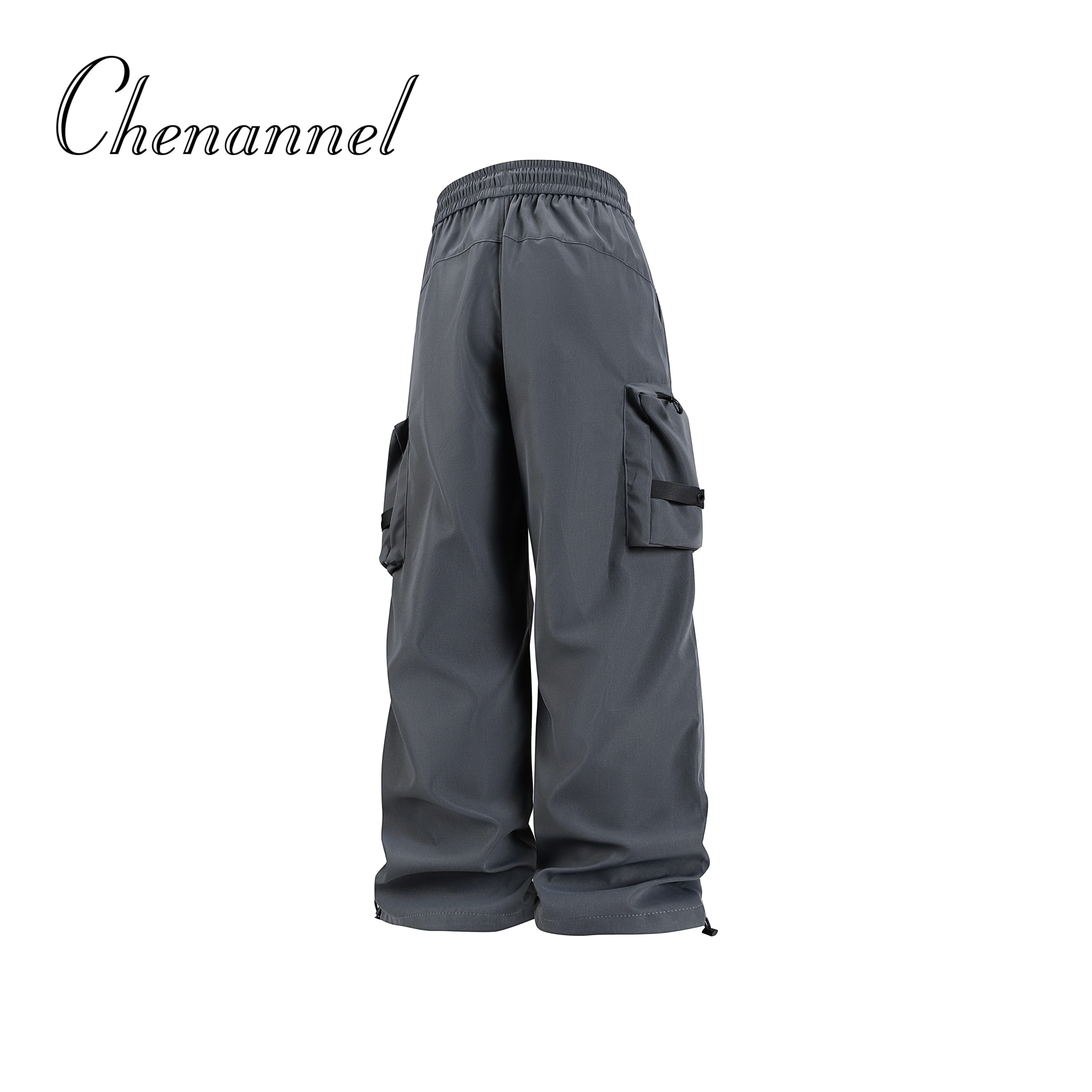 

Новые простые удобные мужские повседневные брюки, свободные универсальные модные ветрозащитные однотонные спортивные штаны, уличные мужские брюки с несколькими карманами