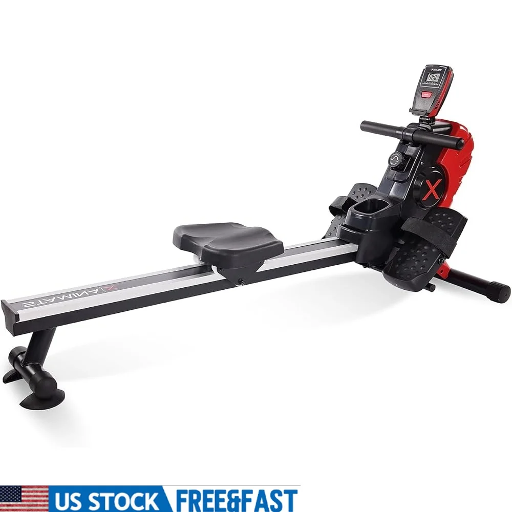 

Magnetic Rower with Smart Workout App Adjustable Resistance Total Body Fitness Home Gym Equipment Cardio Strength Training