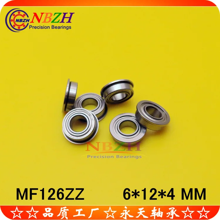 NBZH bearing steel or stainless steel flange cup bearing SMF126ZZ MF126ZZ FLF1260ZZ 6*12* 4MM