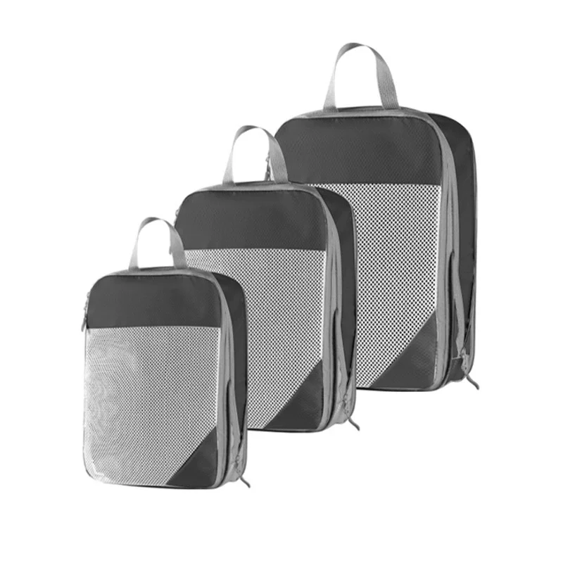 3-piece Travel Compression Packing Cube, Travel Bag Luggage Organizer Travel Essentials Carry-On Luggage Compression Cube