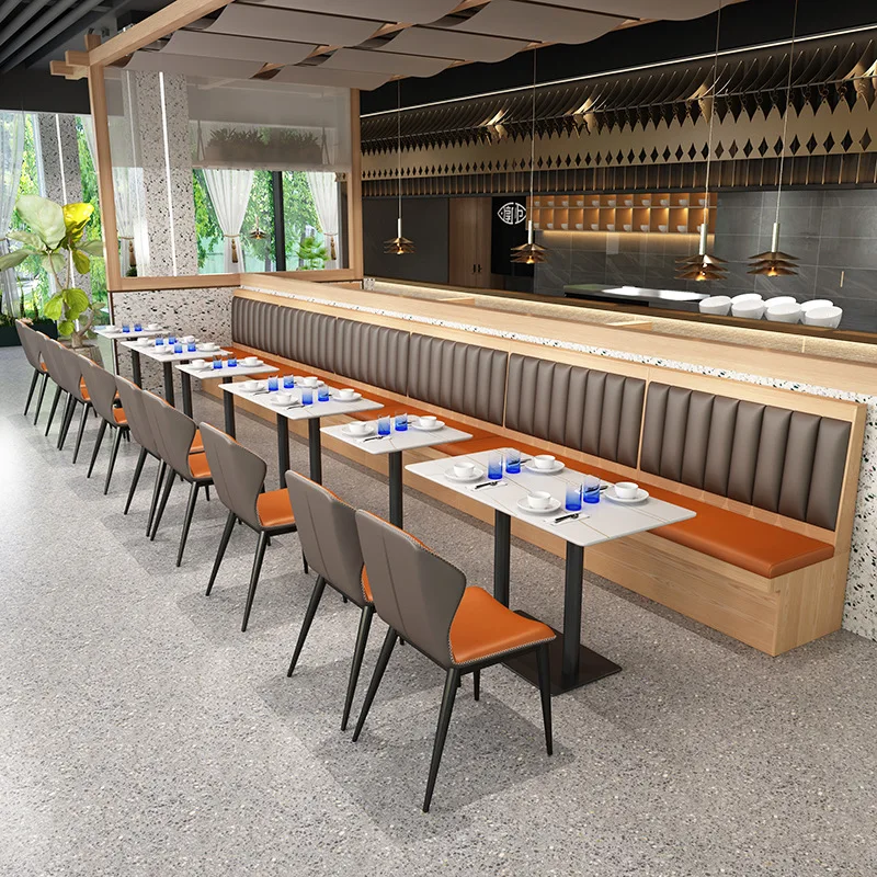 Wholesale Modern Restaurant Furniture Sets Cafe Fast Food Booth Seating Sofa Dining Tables and Chairs Set Restaurant booth sofa
