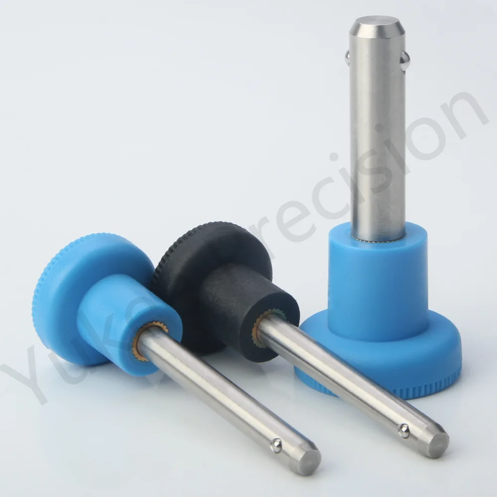 YK116 Φ6/Φ8/Φ10/Φ12 Factory Outlet Quick Release Pin Stainless Steel Body Nylon 6 Handle Ball Lock Pin Length:10mm~100mm