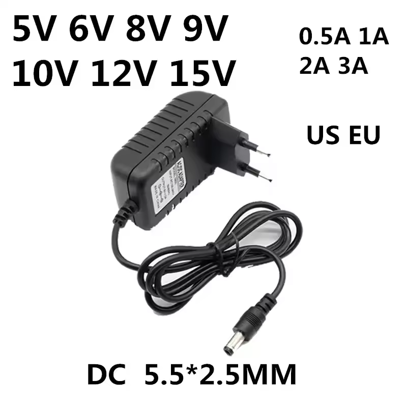 AC 110-240V DC 5V 6V 8V 9V 10V 12V 15V 0.5A 1A 2A 3A ユニバーサル電源アダプタ供給充電器アダプタ EU 米国 LED ライトストリップ