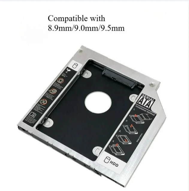 Hard Drive Caddy Bracket for Optical Drive Bay, Compatible with for HP Gen8 Gen10 Microserver Chassis