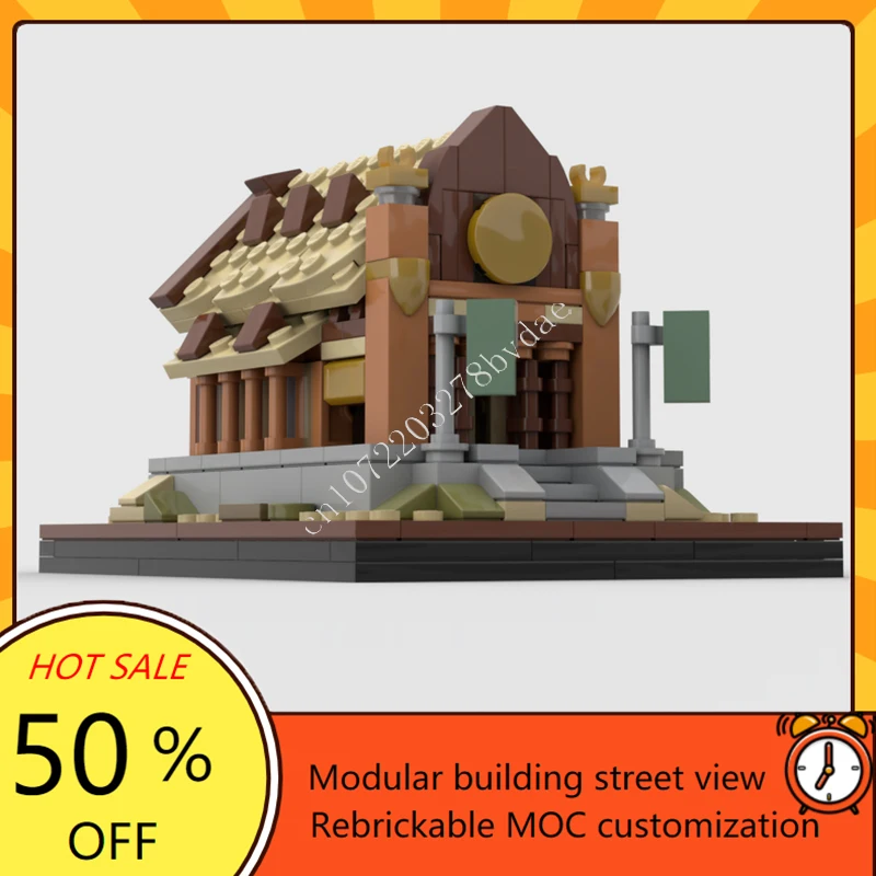 302PCS The Golden Hall Modular MOC Creative street view Model Building Blocks Architecture DIY Education Assembly Model Toy Gift