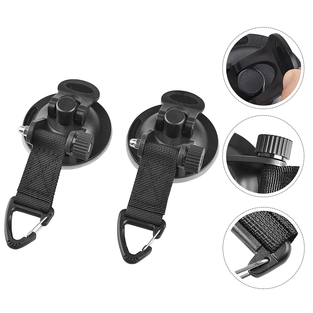 

2pcs Suck Cup Heavy Duty Wall Hanging Hook Strong Sucker Hooks For Bathroom Traceless Hook Camping Outdoor Use Durable Suction