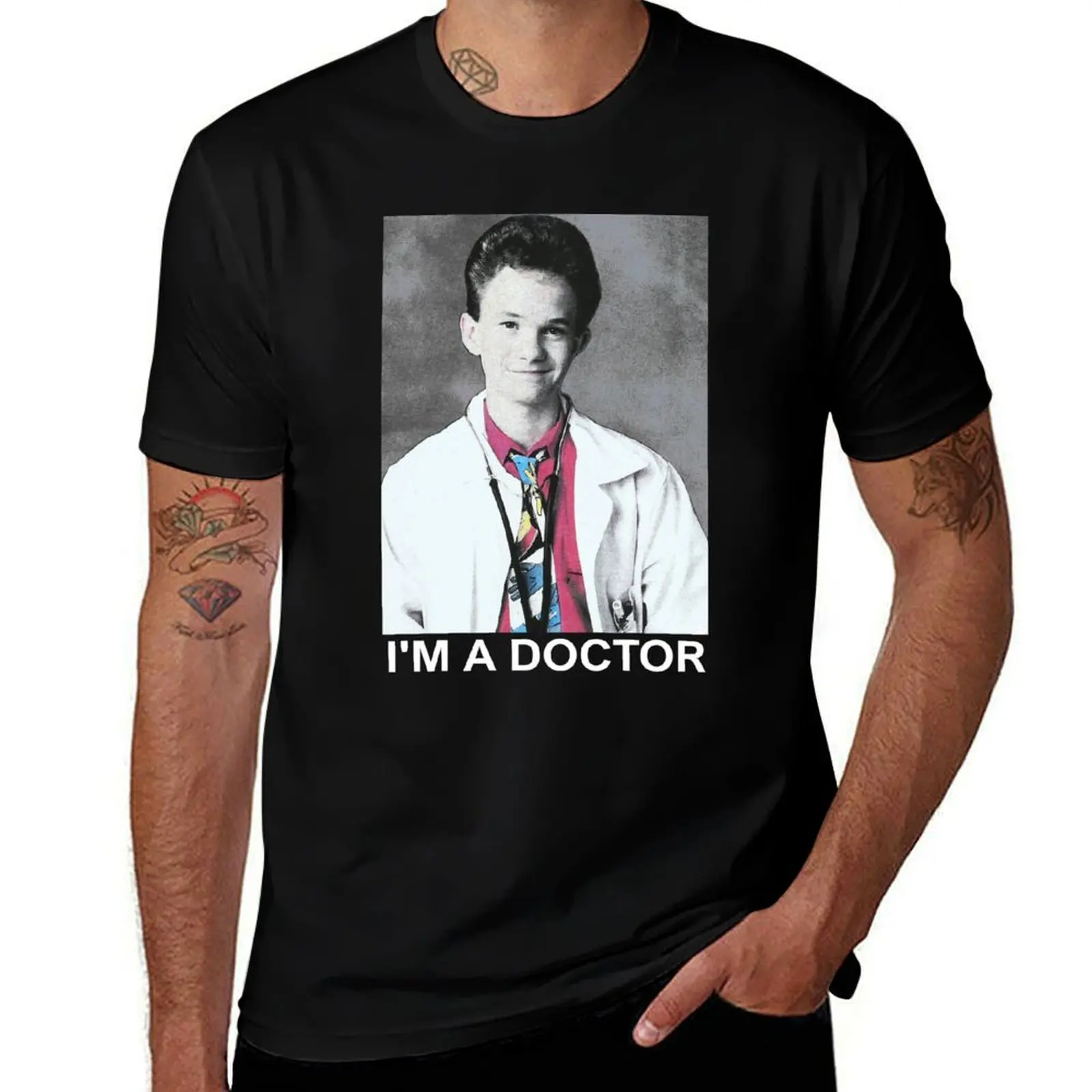 

Doogie Howser Trust Me I'M A Doctor T-Shirt t shirts designer black cotton t-shirt plain for man package