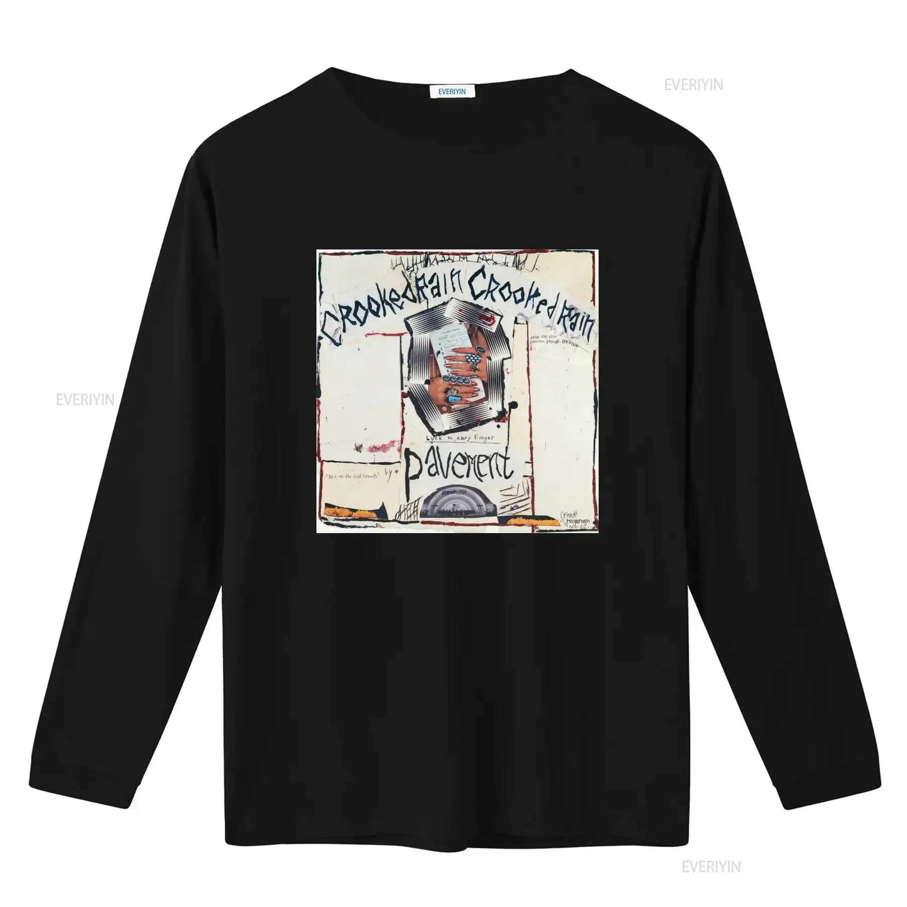 Pavement Crooked Rain Album Art Print T Shirt for Fans Unique Music Inspired Design vintage Washed Breathable Soft graphic