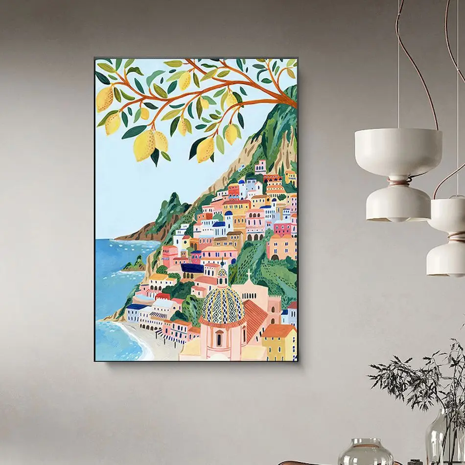 CHENISTORY pittura ad olio con i numeri adulto con cornice Kit floreale paesaggio dipinto a mano fai da te da colorare immagine d\'arte dipinta per