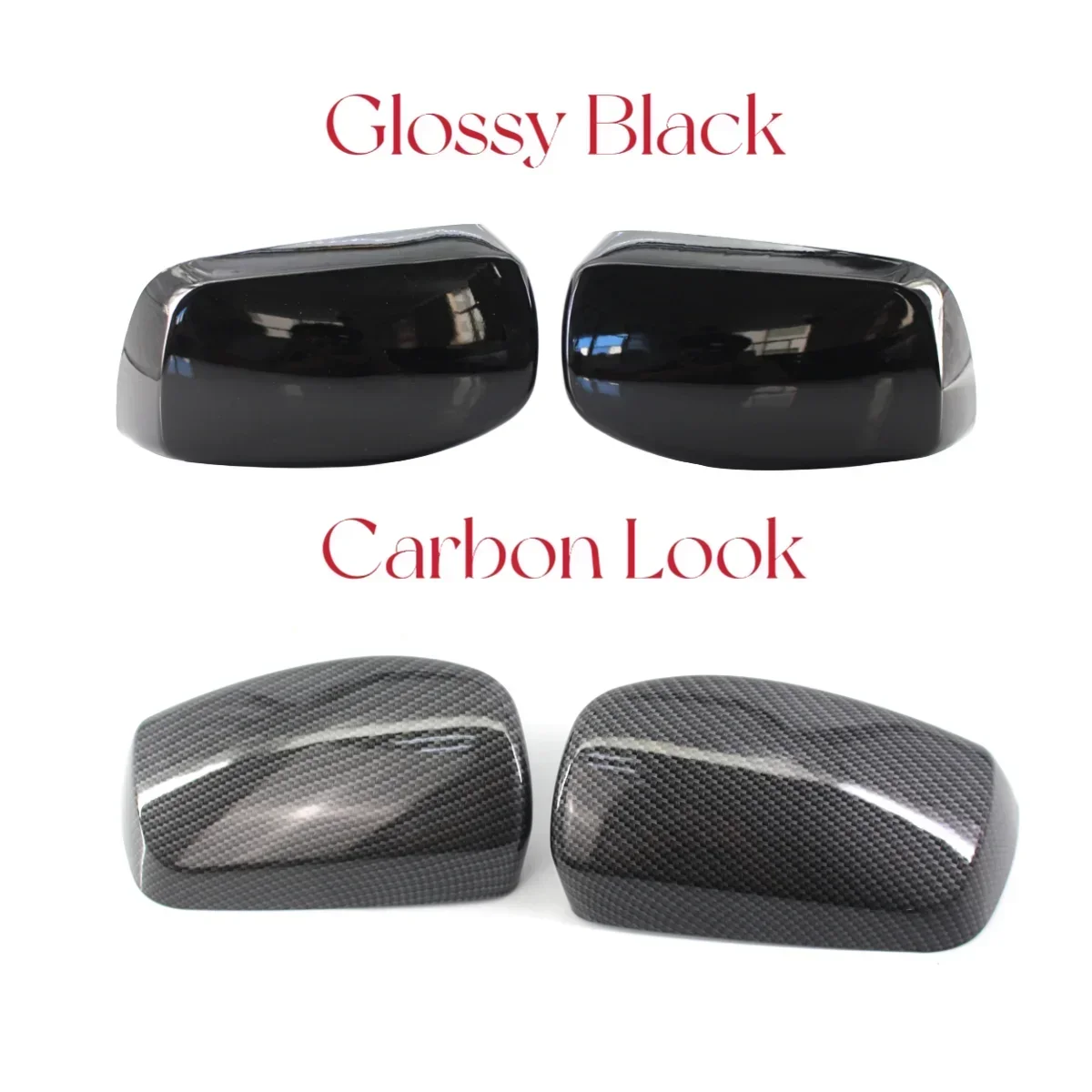 Rear View Mirror Cover For BMW E60 5 Series 2004-2008 Not Fit M5 Models Carbon Look /Glossy Black Side Wing Cap Mirror Case