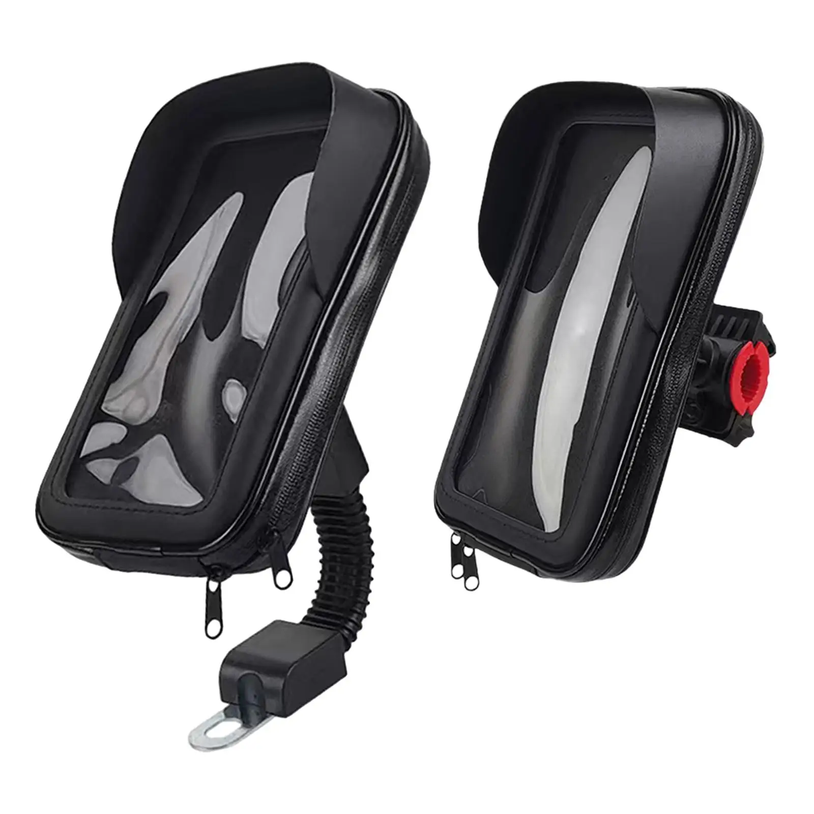 Motorcycle Phone Holder Waterproof Pouch with Zipper Bike Cellphone Holder