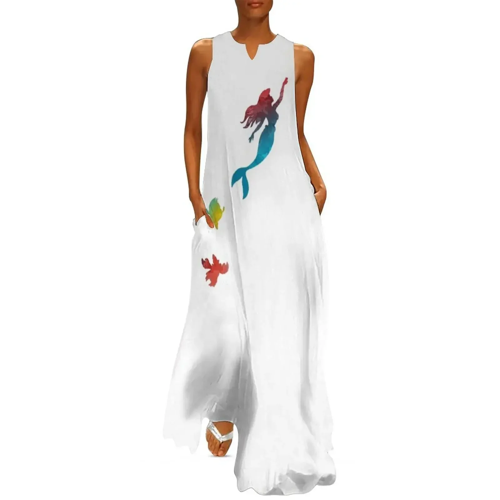 

Mermaid Inspired Silhouette Long Dress bandage dress summer dress korean women womens clothing