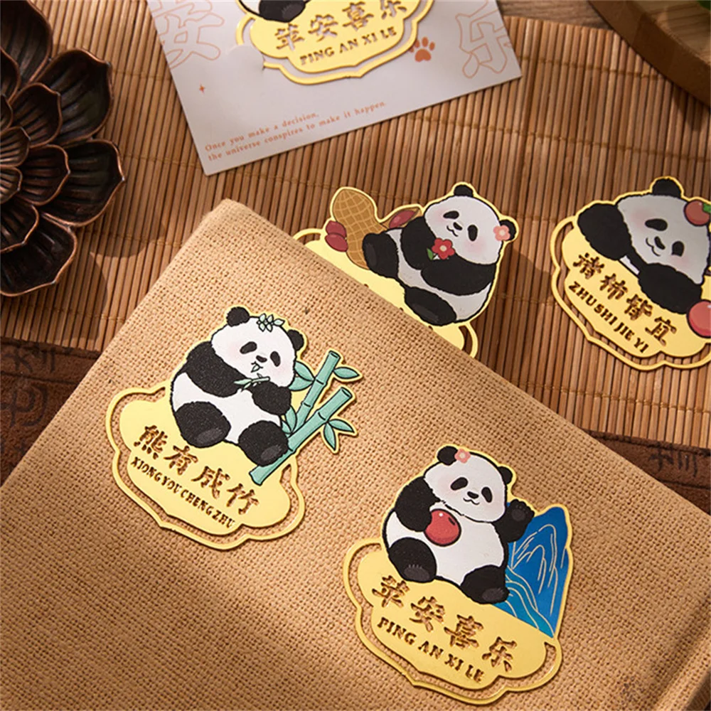 Cartoon Panda Bookmark Metal Insert Book Clips Book Page Holder Creative Student Gifts Stationery School Office Supplies 2024
