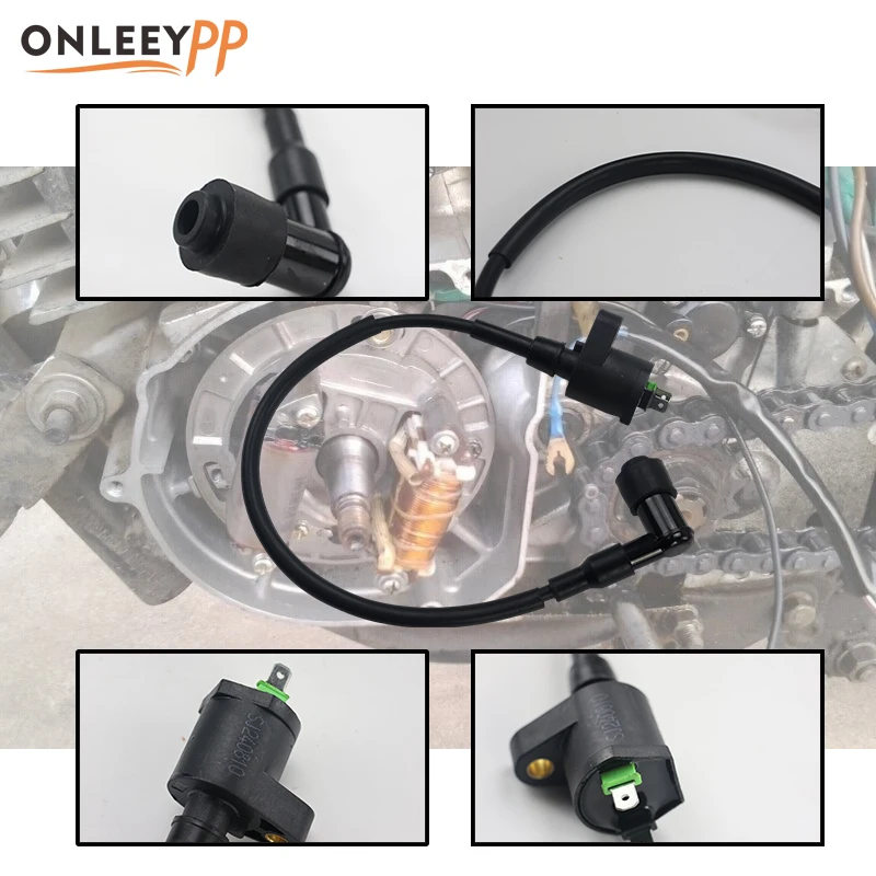 

ONLEEYPP мотоциклетная резиновая катушка зажигания 1 для 110cc до 125cc катушка зажигания для мотоцикла с проволочной вилкой аксессуары для мотокросса