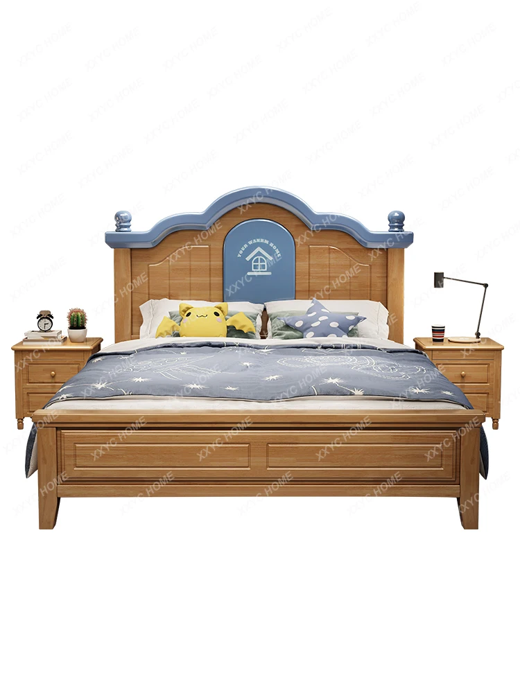 Teenagers Solid Wood Bed Solid Wood Children's Bed Boys' Single Bed