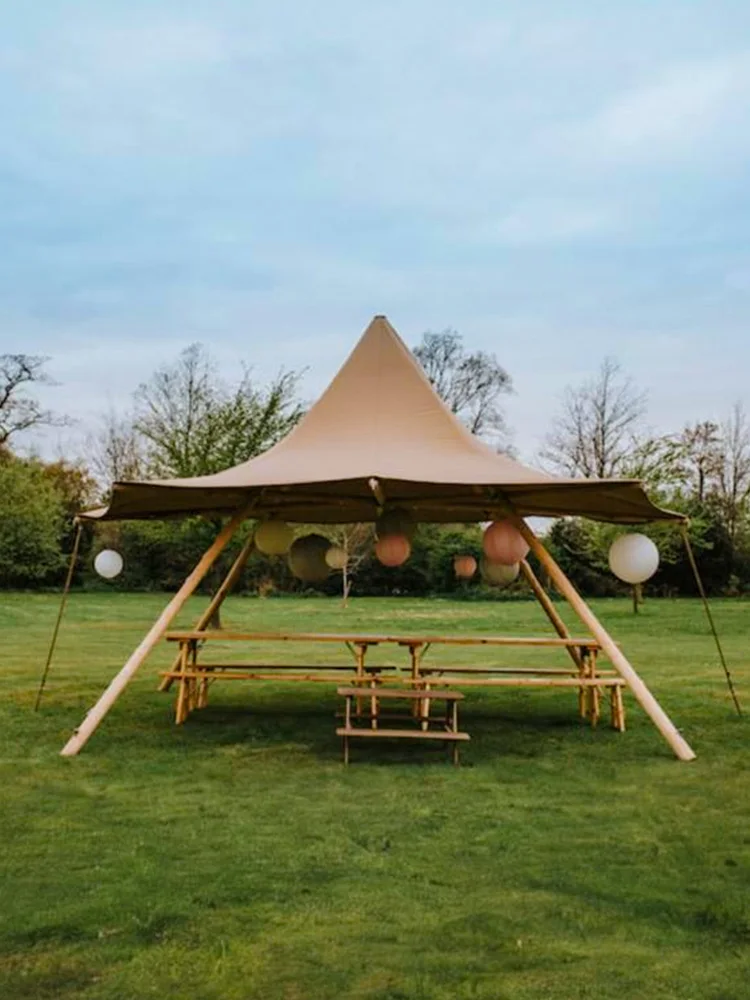 

Outdoor Indian straw hat tent camp B & B camping Internet celebrity scenic spot