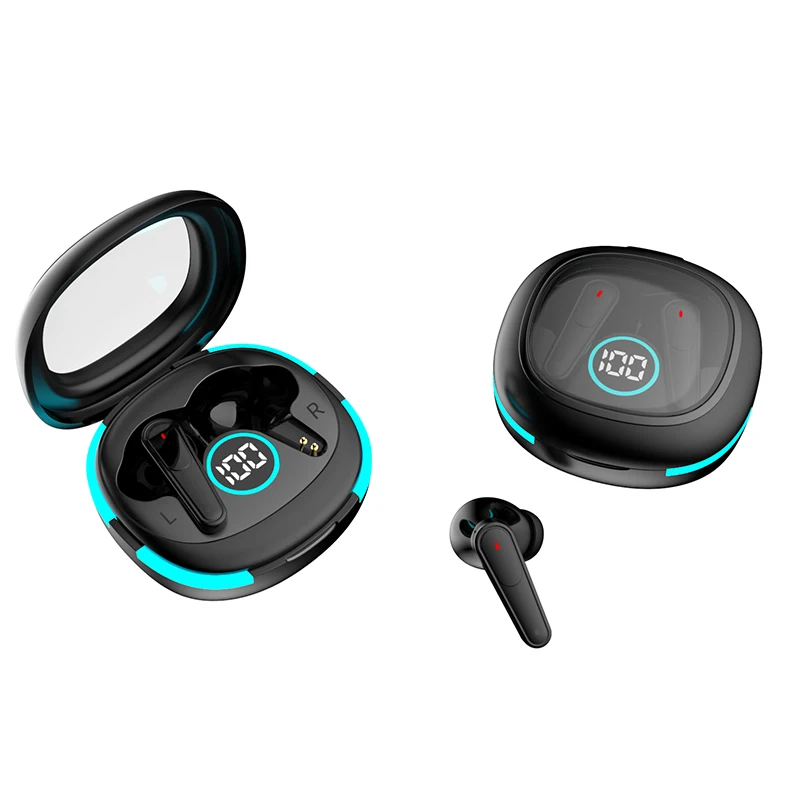 Wireless Bluetooth headphones, ANC and ENC noise-canceling headphones, LED digital display, smartphone stereo headphones view 6