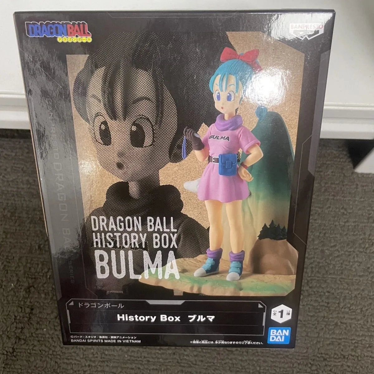 100% Bandai Official Genuine Banpresto Dragon Ball Figure History Box Bulma Anime Model Action Figures Statue 13cm Boy Toys