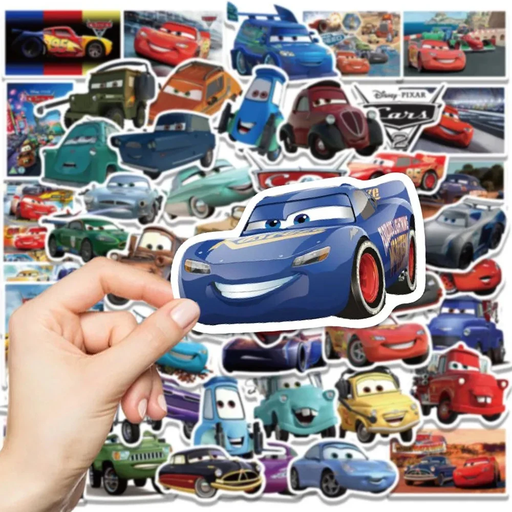 10/30/50pcs Disney Cartoon Cars Lightning McQueen Stickers for Kids DIY Skateboard Motorcycle Car Waterproof DIY Sticker Toys