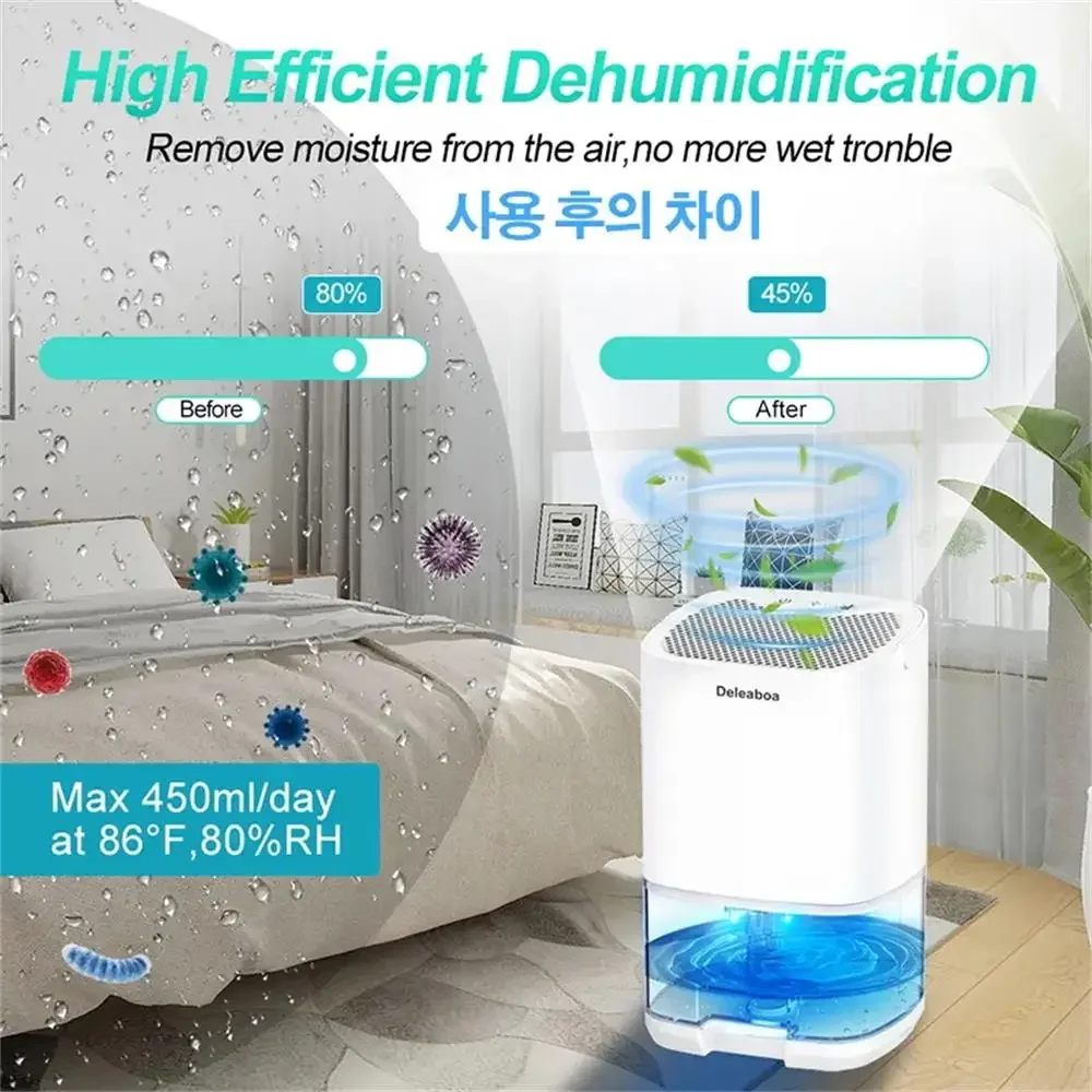 Air Dehumidifier Portable Mute Moisture Absorbers Machine Air Dryer For Home Bedroom Office Kitchen Deodorizer Dryer EU/US plug