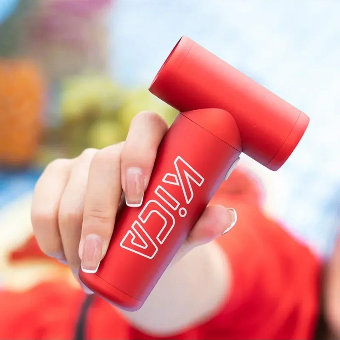 2025Kica turbofan high wind bladeless small fan mini portable portable hair dryer charging handheld fan Dust blower 201
