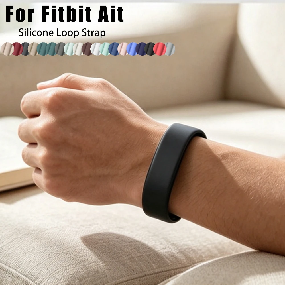 Silicone Loop Sports Watch Strap for Google Fitbit Air Rubber Bracelet Breathable Band Wristbands Correa Replacement Accessories