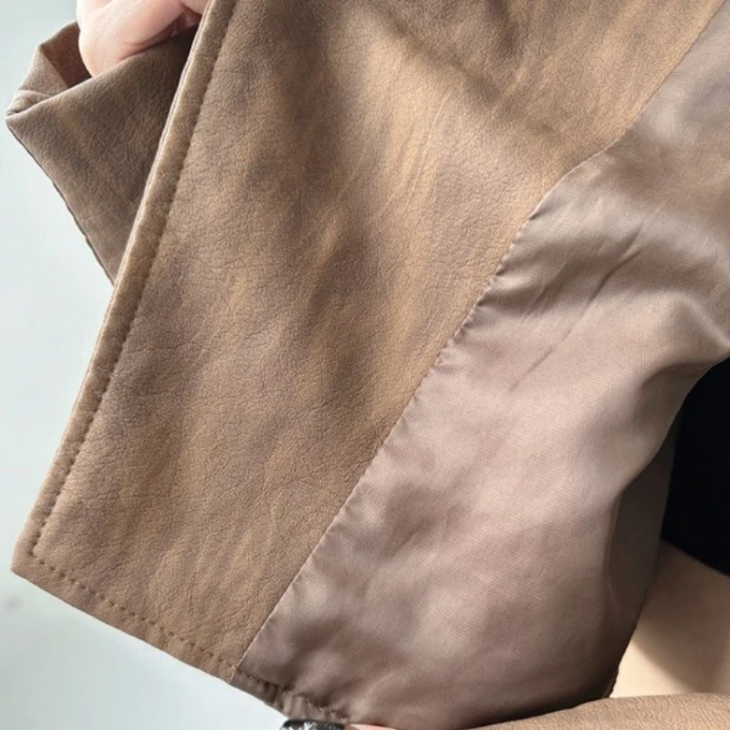 ผู้หญิงใหม่เสื้อลําลอง Retro Retro Harajuku สบายหลวมแบรนด์หรูสั้นหล่อกระเป๋าซิปบางฤดูใบไม้ผลิฤดูใบไม้ผลิ