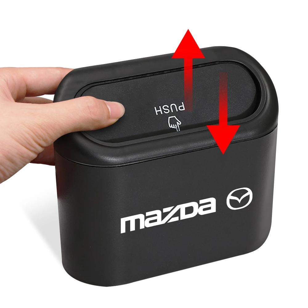 Portable Car Trash Can Hanging Car Trash Storage Box For Mazda Demio Atenza Axela 6 3 CX5 5 2 323 RX8 CX7 MX30 CX30 CX3 CX9 MX5