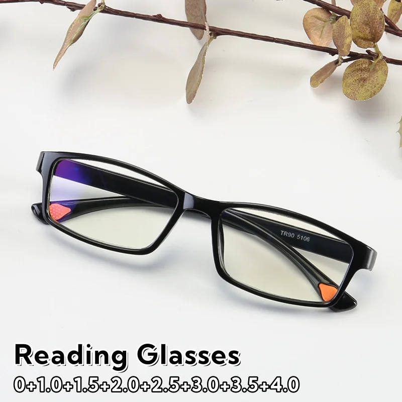 TR90 Ultra Light Reading Glasses Comfortable Blue Light Blocking Eye Protection Eyeglasses Lady and Gentleman 0 To +4.0