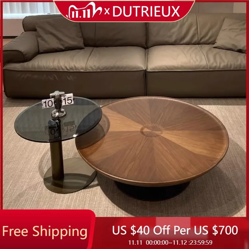 

Round Transparent Coffee Table Simple Trendy Decoration Interior Living Room Side Table Accent Couchtisch Postmodern Furniture
