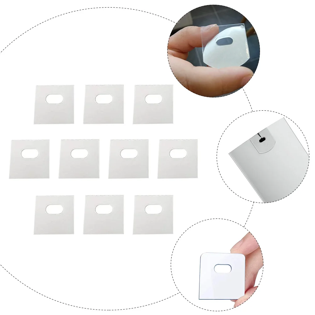 10 pz Toppe di Riparazione Tenda Trasparente Autoadesiva Paletta Saver Per Tende Verticali Slat Sostituzione di Riparazione Adesivi Casa