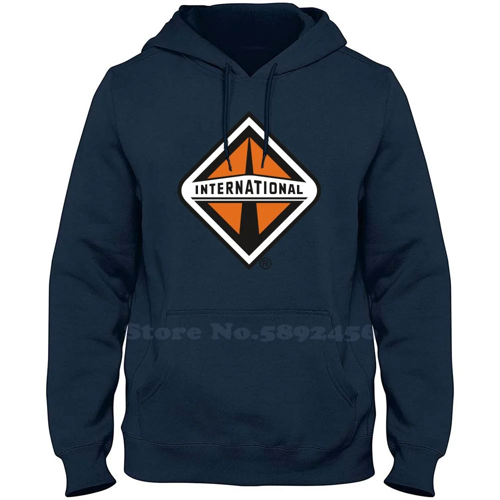 Navistar International Casual Clothing Sweatshirt Printed Logo Graphic Large Size Hoodie