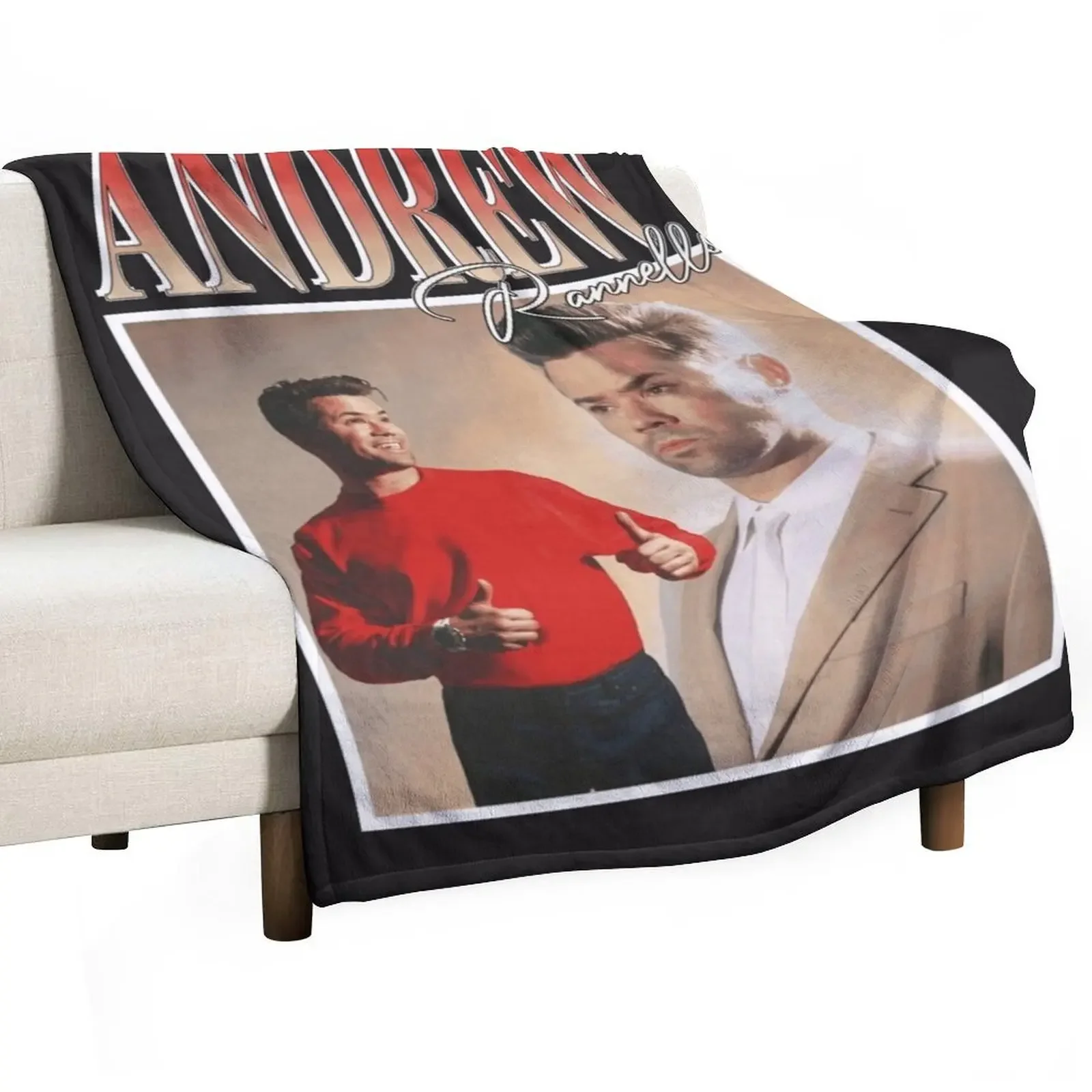 Andrew Rannells Throw Blanket Flannels Plush Retros manga Blankets 3