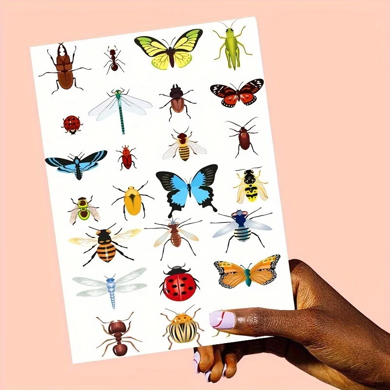 Small Bugs Insects Temporary Tattoo Stickers