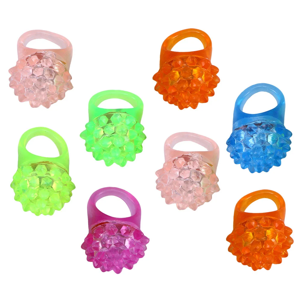 8 PCS LED Strawberry Ring Party Favors Lighting Flashing Toy Child