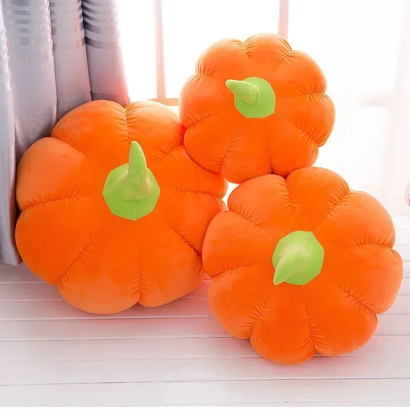 12-50cm adorável cor brilhante abóbora criativa planta travesseiro almofada de pelúcia frutas legumes comida anti-stress macio crianças brinquedo presente