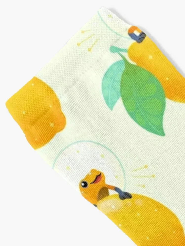 Golden poison lemon sherbet 1 Socks basketball ankle Men's Socks Women's