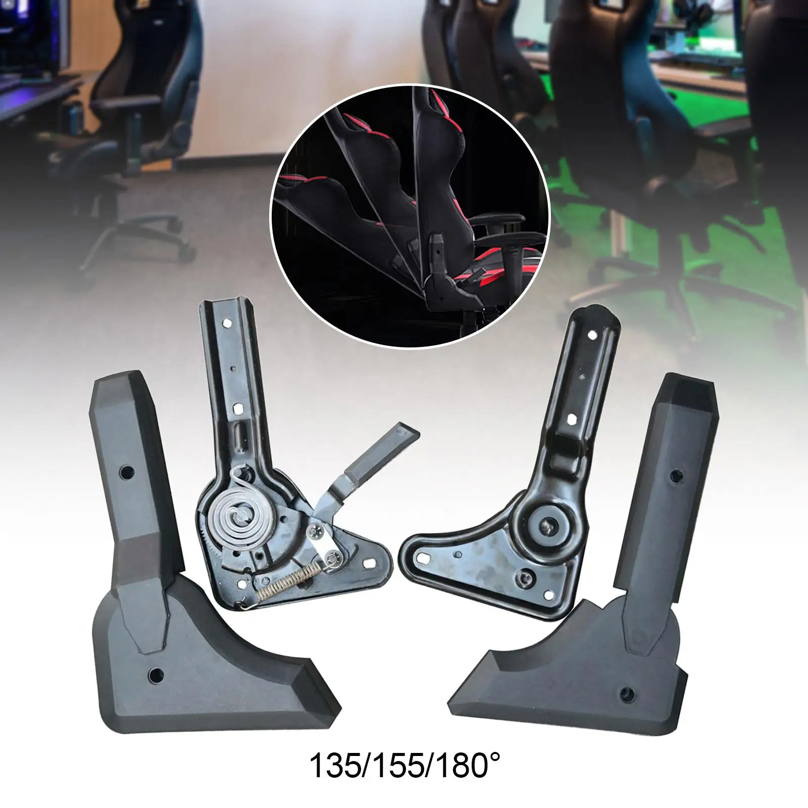 Ergonomic Gaming Seat Angle Adjuster High Back Metal Replacement Tuner for Office Chair Home Study Workstation