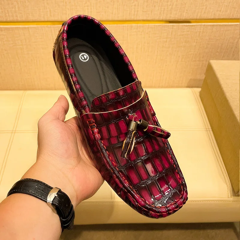 

Men's Loafers Comfortable Casual PU Leather Driving Shoes Flats Man Wedding Office Party Breathable Sneakers Men Shoes Loafers