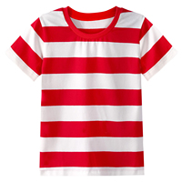 Toddler Striped T-shirt Kids Boy Girls Red White Shirts Tops Black and White T Shirt Rainbow Colorful Short Sleeve Tee