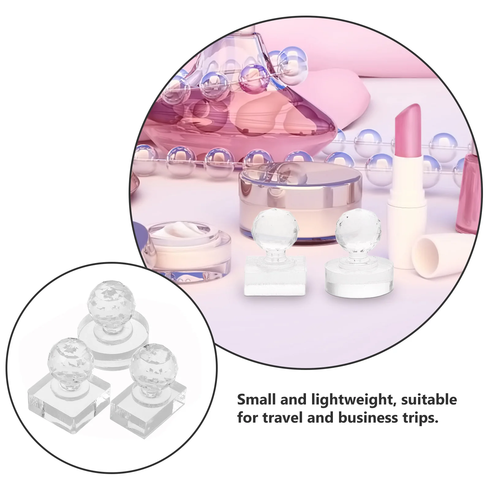3 قطع أداة ضغط إصلاح المكياج مع أشكال قالب متعددة مستطيلة مربعة مستديرة لظلال العيون وأحمر الخدود ومسحوق محمول