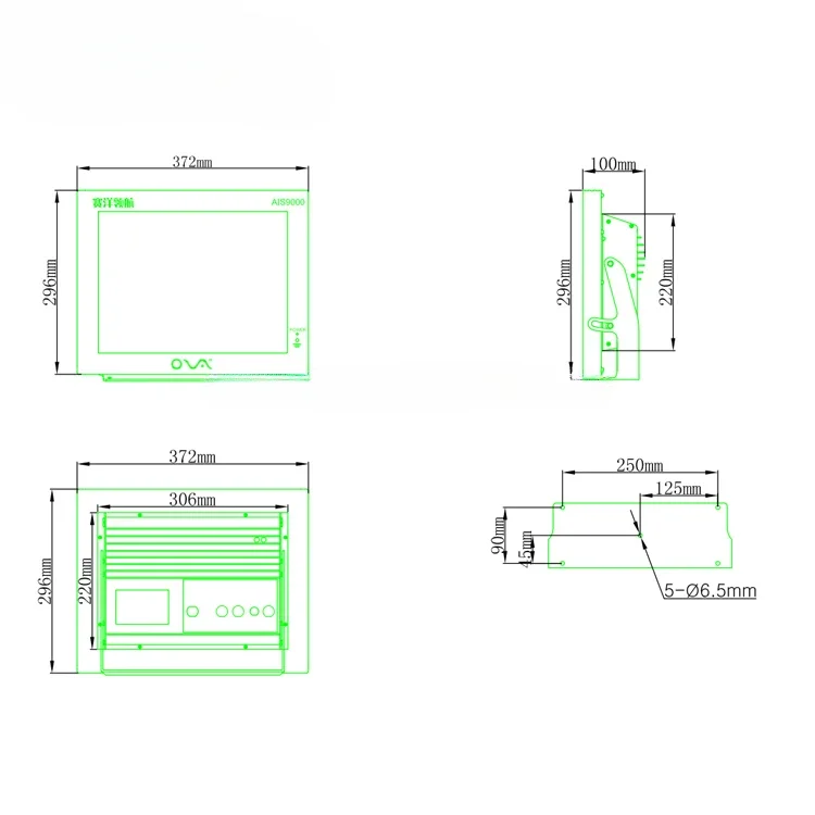 16-inch Marine GPS-navigator AIS klasse B grafiekplotter