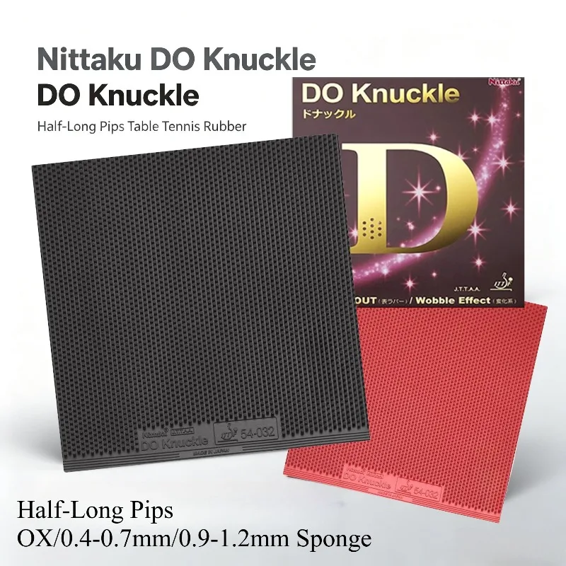 nittaku-do-knuckle-half-long-pips-table-tennis-rubber-ox-04-07mm-09-12mm-sponge-offensive-ping-pong-rubber-ittf-approved