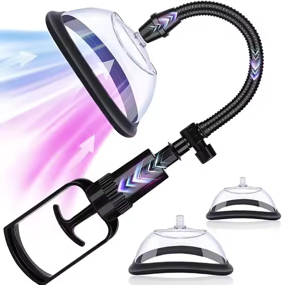 Varilla de tracción Manual, bomba vaginal, masajeador de senos femenino, bomba de vacío, estimulador de ventosa para pezón y clítoris, Juguetes sexuales para mujeres y adultos