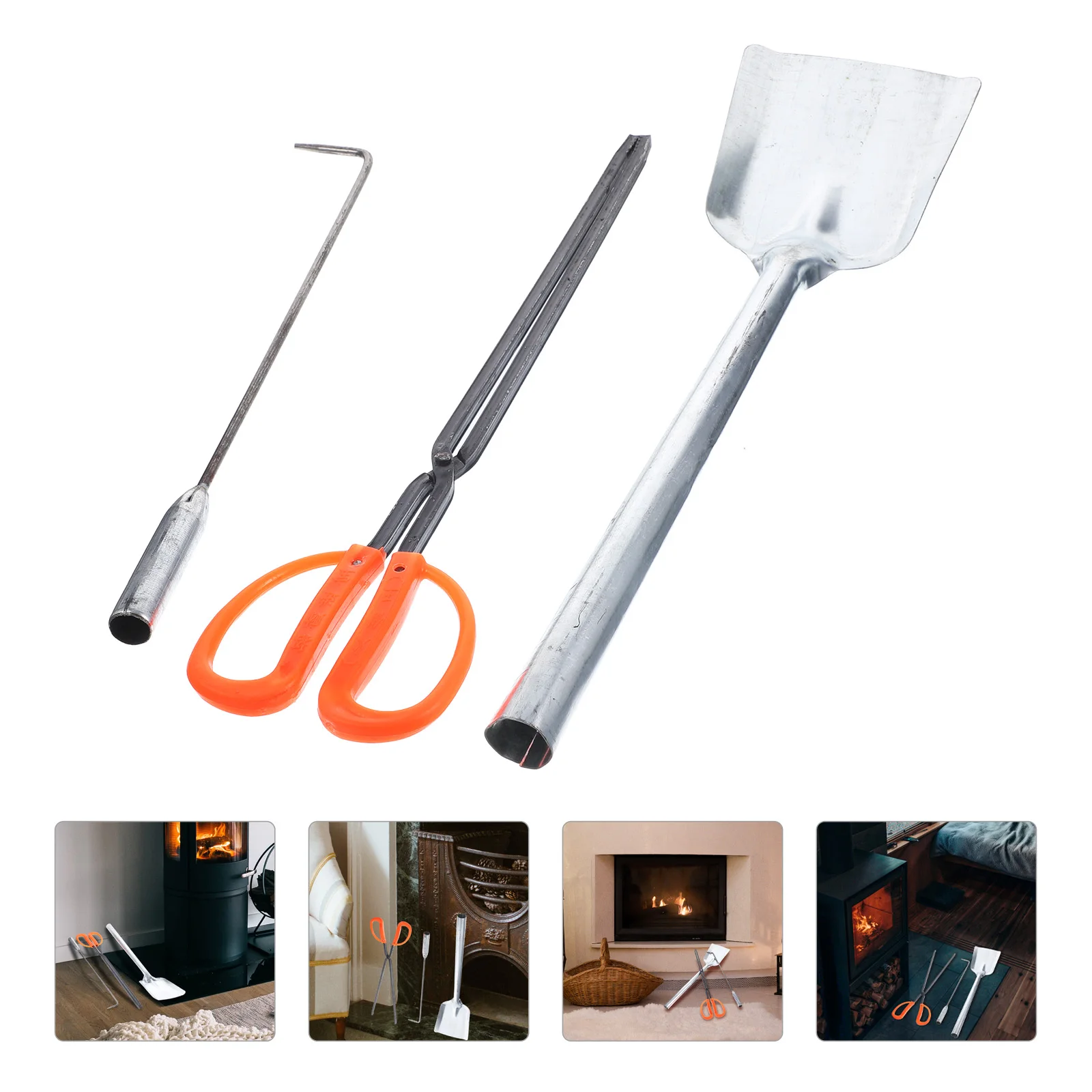 

Fireplace Coal Ash Shovel Heavy Duty Iron Fire-Poker Fire Pit Tool Bbq Ash Shovel Long Handle Fire Tool For Home Garden