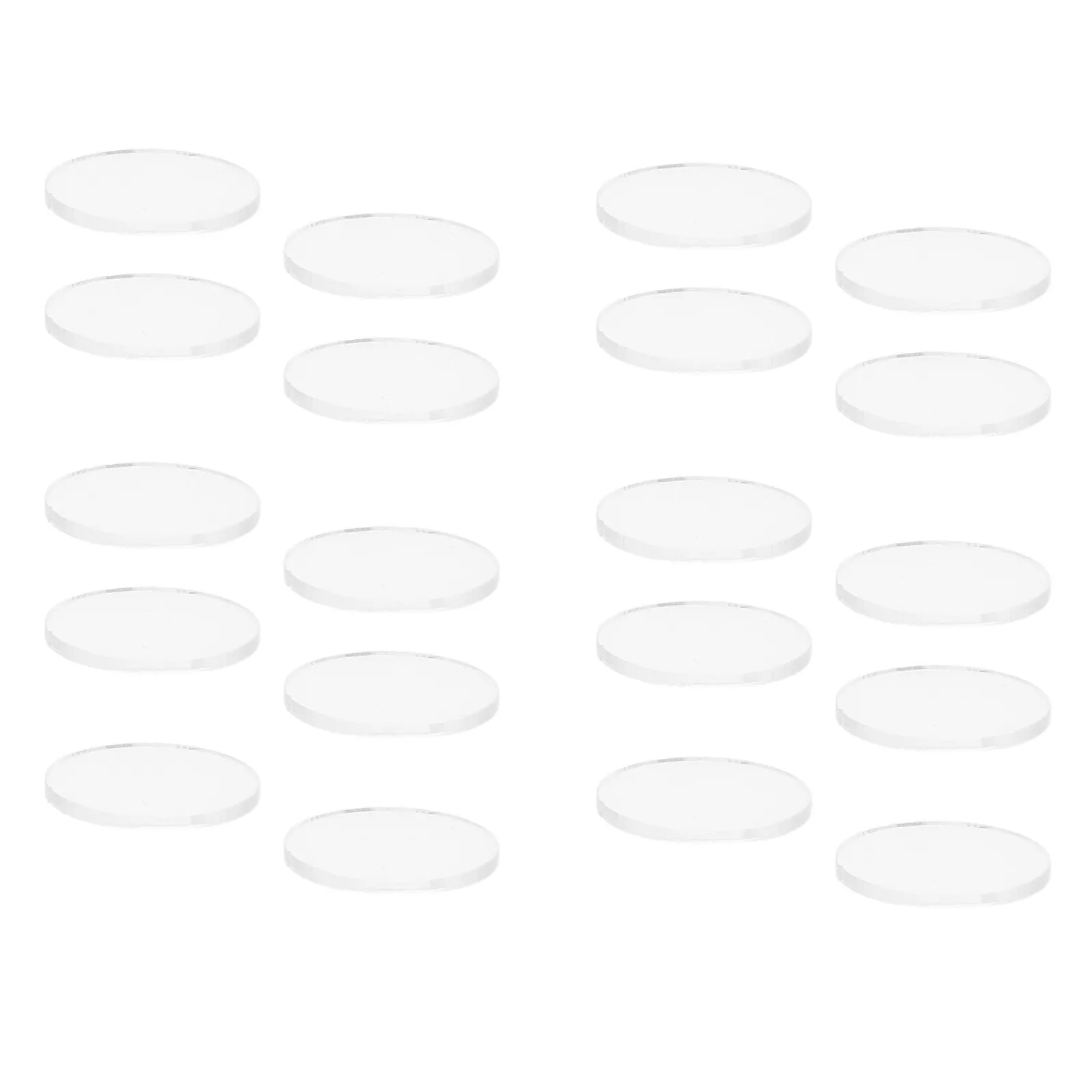 20Pcs Plastic Pool Cue Tip Pads Replacement For Cue Maker Transparent Spacer Discs Inch Billiards Snooker