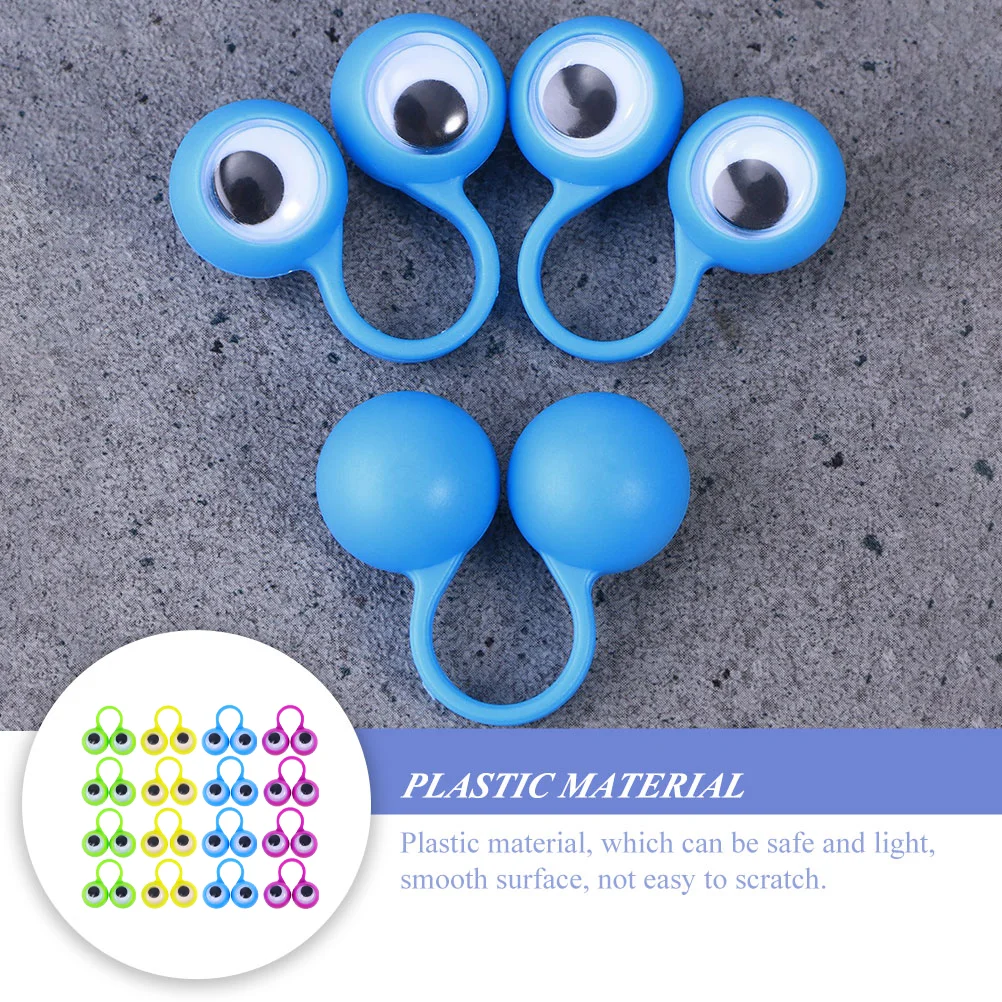 Marionnettes à doigts portables pour enfants, anneau pour les yeux, jouets d'apprentissage en plastique, faveur de fête, 48 pièces